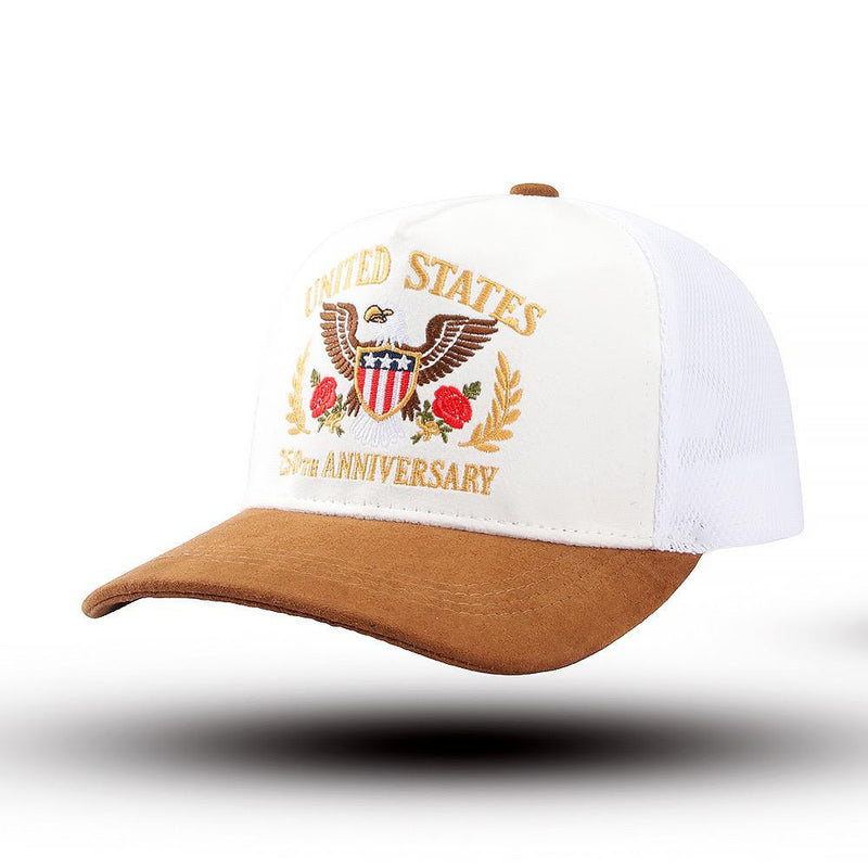 250th Anniversary Eagle & Flag Trucker Cap – White
