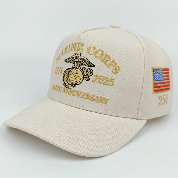 Marine Corps 250th Anniversary Cap – Cream
