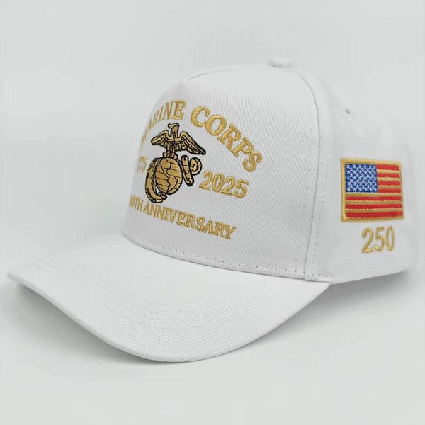 Marine Corps 250th Anniversary Cap – White