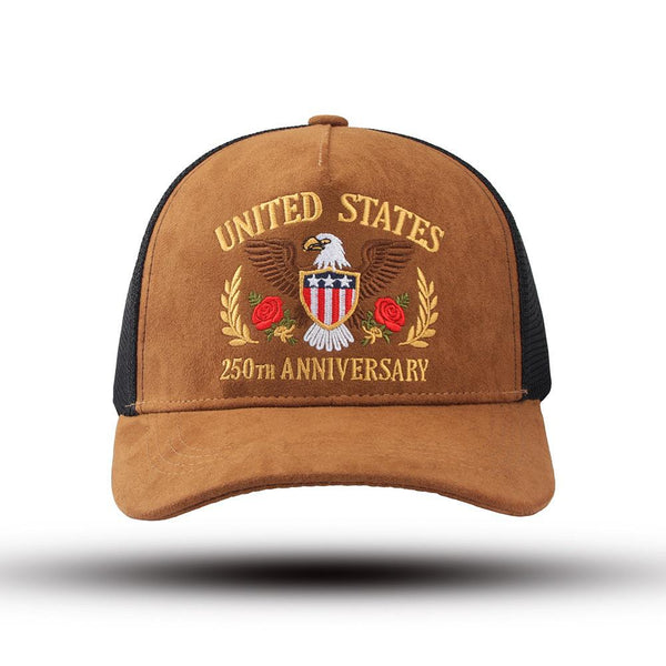 250th Anniversary Eagle Crest Trucker Cap – Saddle Brown