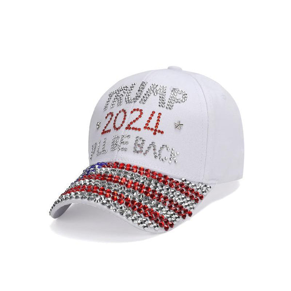 Trump 2024 Ill Be Back America Flag - White