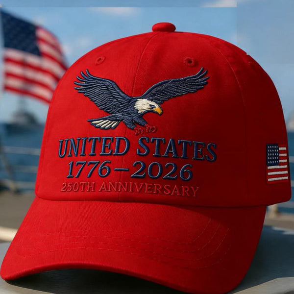 250th Anniversary Eagle Soaring Cap – Red